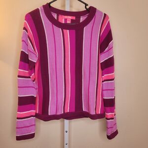Lilly Pulitzer Pink and Purple Striped Sweater